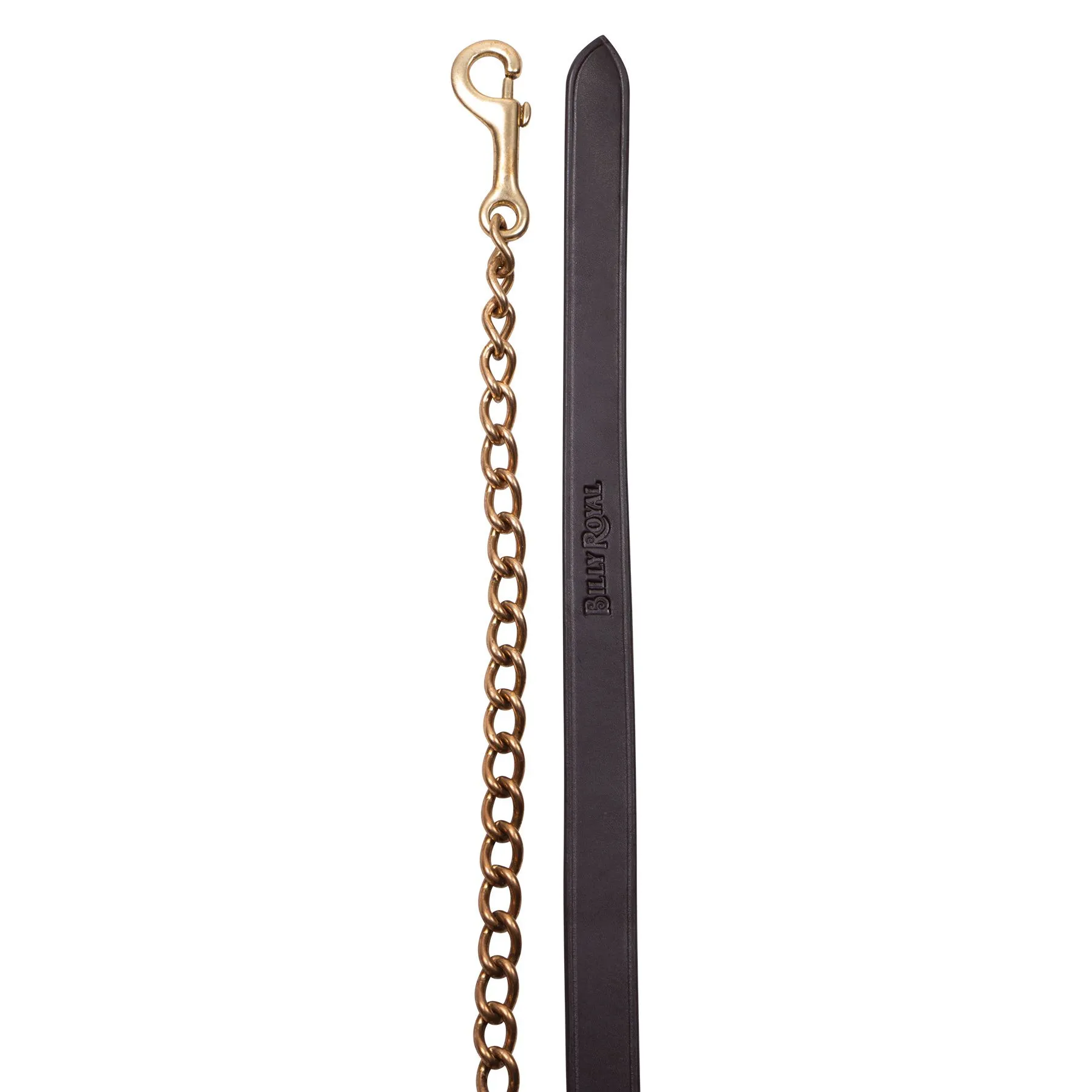 Billy Royal® 6' Leather Lead With Brass Chain 3 Billy Royal® 6' Leather Lead With Brass Chain - Image 3