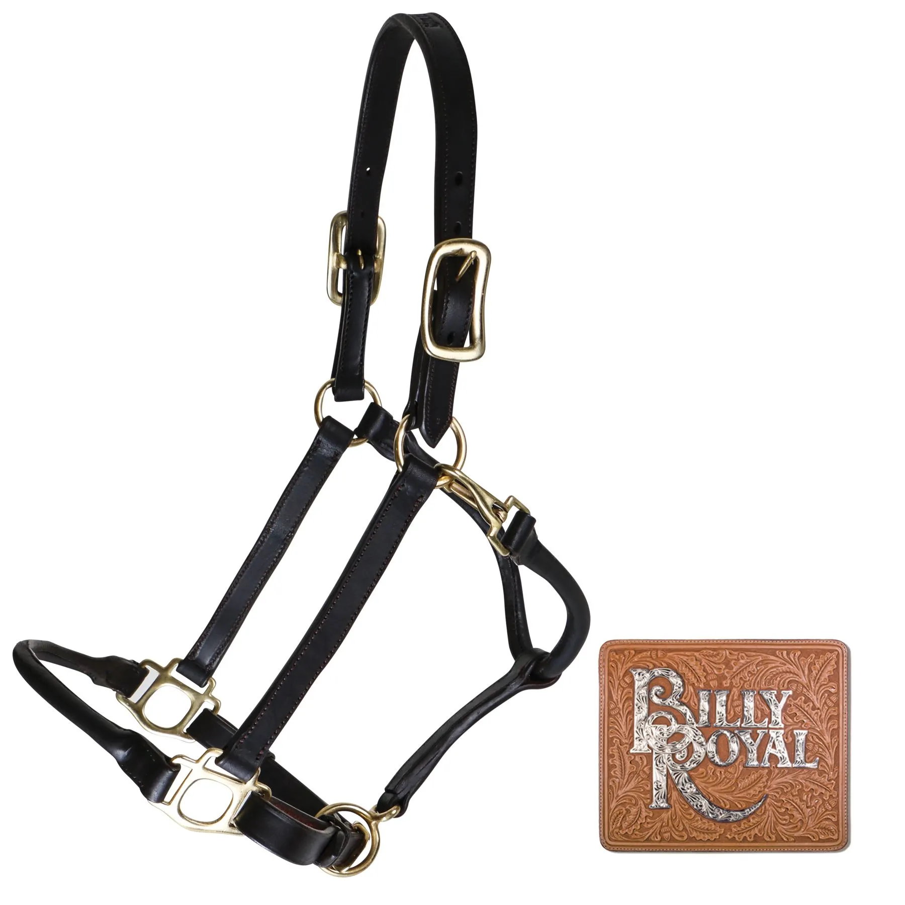 Billy Royal® Paris Rolled Nose Leather Halter 2 Billy Royal® Paris Rolled Nose Leather Halter - Image 2