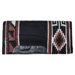 Dura-Tech® Wool Perfomance Western Saddle Pad -Weaver Leather Shop 35055 blackbrowncream