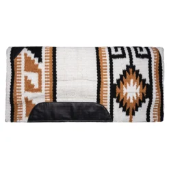 Dura-Tech® Wool Perfomance Western Saddle Pad -Weaver Leather Shop 35055 creamblackgold