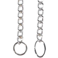 Schneiders Fine Link Argon Weld Arab Show Chain With Keyring & Oval Ends 3mm -Weaver Leather Shop 36345 chrome