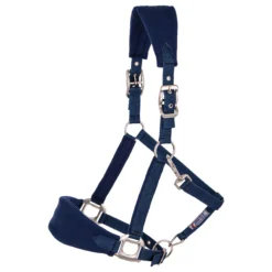 Dura-Tech Fleece Lined Web Halter For Horses -Weaver Leather Shop 37851 navy