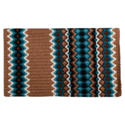 Mayatex Gemini Western Show Saddle Blanket 15 Mayatex Gemini Western Show Saddle Blanket -Weaver Leather Shop 40224 browntanblue