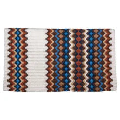 Mayatex Gemini Western Show Saddle Blanket 11 Mayatex Gemini Western Show Saddle Blanket -Weaver Leather Shop 40224 whiterustblue
