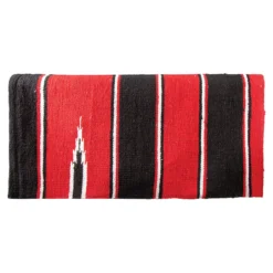 Dura-Tech® Woven Navajo Western Saddle Blanket 32" X 32" -Weaver Leather Shop 40738 redblack