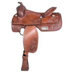 Double S Wyatt Tooled All Around Saddle -Weaver Leather Shop 41045 darkoil