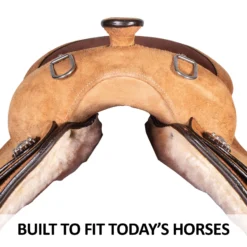 Double S Running W Roughout Work Saddle -Weaver Leather Shop 41046 feature b overlay