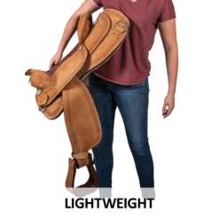 Double S Running W Roughout Work Saddle -Weaver Leather Shop 41046 feature c overlay