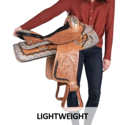 Double S Cody Show Saddle -Weaver Leather Shop 41084 feature e overlay