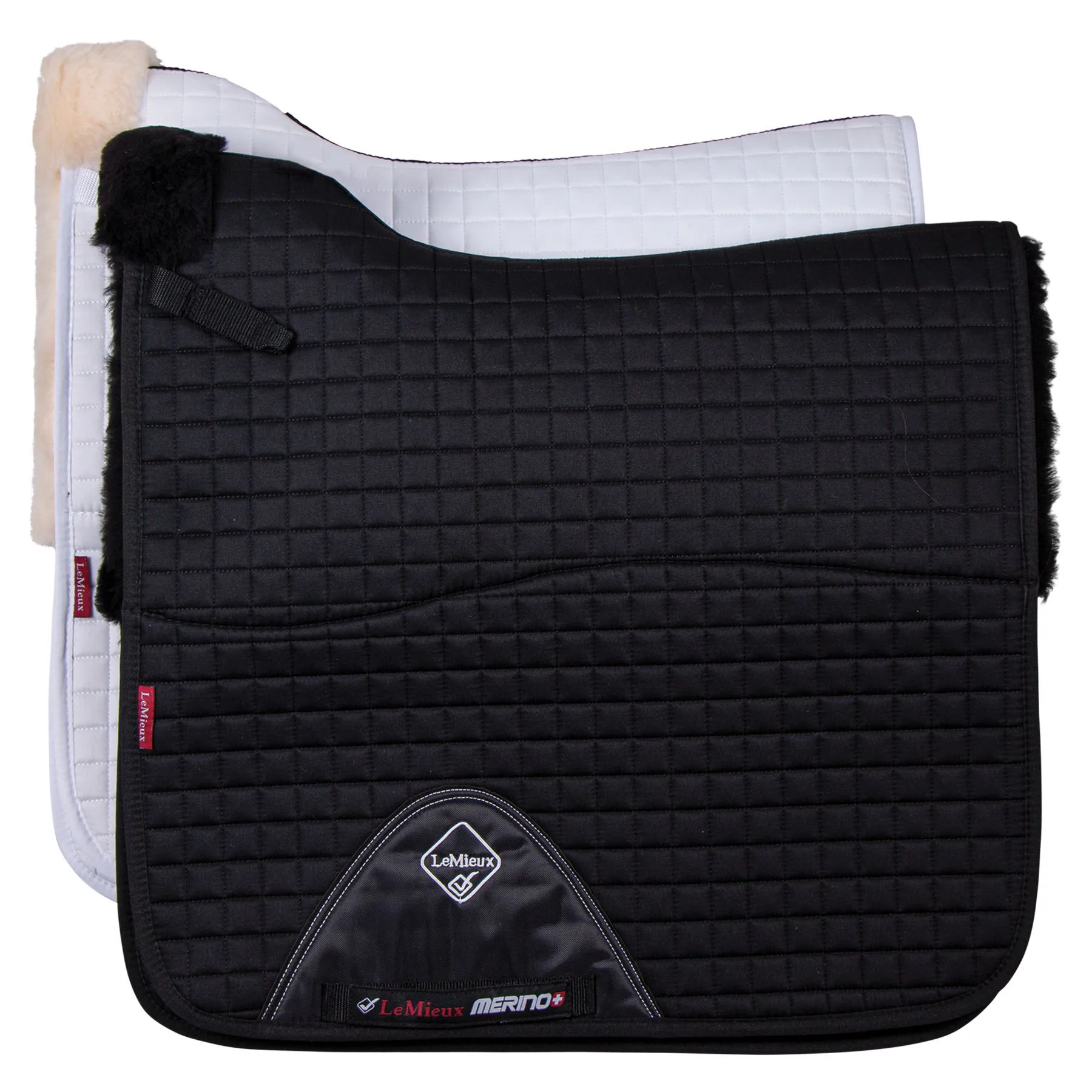 LeMieux® Merino+ Dressage Square Half Lined Saddle Pad 1 LeMieux® Merino+ Dressage Square Half Lined Saddle Pad
