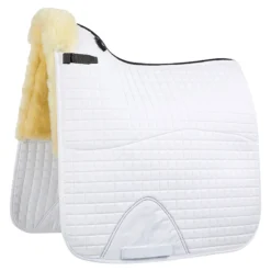 LeMieux® Merino+ Dressage Square Half Lined Saddle Pad 5 LeMieux® Merino+ Dressage Square Half Lined Saddle Pad -Weaver Leather Shop 41372 naturalwhite