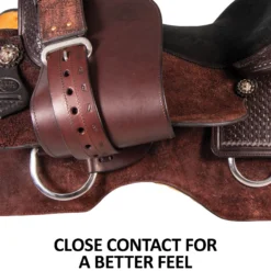 Billy Royal® Basketweave Tooled Roughout Saddle -Weaver Leather Shop 41599 feature c overlay