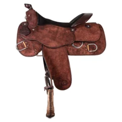 Billy Royal® Chocolate Roughout Classic Work Saddle 17 Billy Royal® Chocolate Roughout Classic Work Saddle -Weaver Leather Shop 41601 chocolate