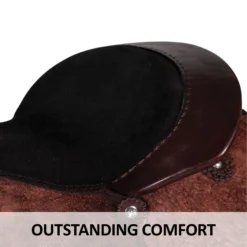 Billy Royal® Chocolate Roughout Classic Work Saddle 11 Billy Royal® Chocolate Roughout Classic Work Saddle -Weaver Leather Shop 41601 feature b overlay