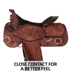Billy Royal® Chocolate Roughout Classic Work Saddle 12 Billy Royal® Chocolate Roughout Classic Work Saddle -Weaver Leather Shop 41601 feature c overlay