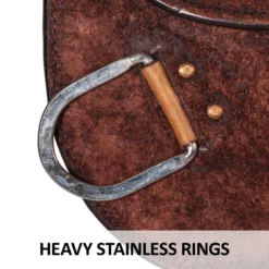 Billy Royal® Chocolate Roughout Classic Work Saddle 14 Billy Royal® Chocolate Roughout Classic Work Saddle -Weaver Leather Shop 41601 feature e overlay