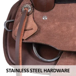 Dura-Tech® Roughout And Synthetic Western Trail Saddle -Weaver Leather Shop 42582 feature b overlay