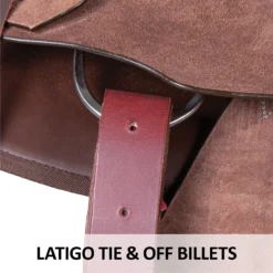 Dura-Tech® Roughout And Synthetic Western Trail Saddle -Weaver Leather Shop 42582 feature d overlay