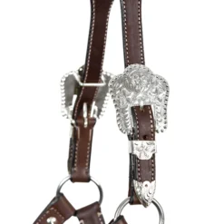 Double S Beaded Silver Plated Show Halter With Lead -Weaver Leather Shop 42687 alt a