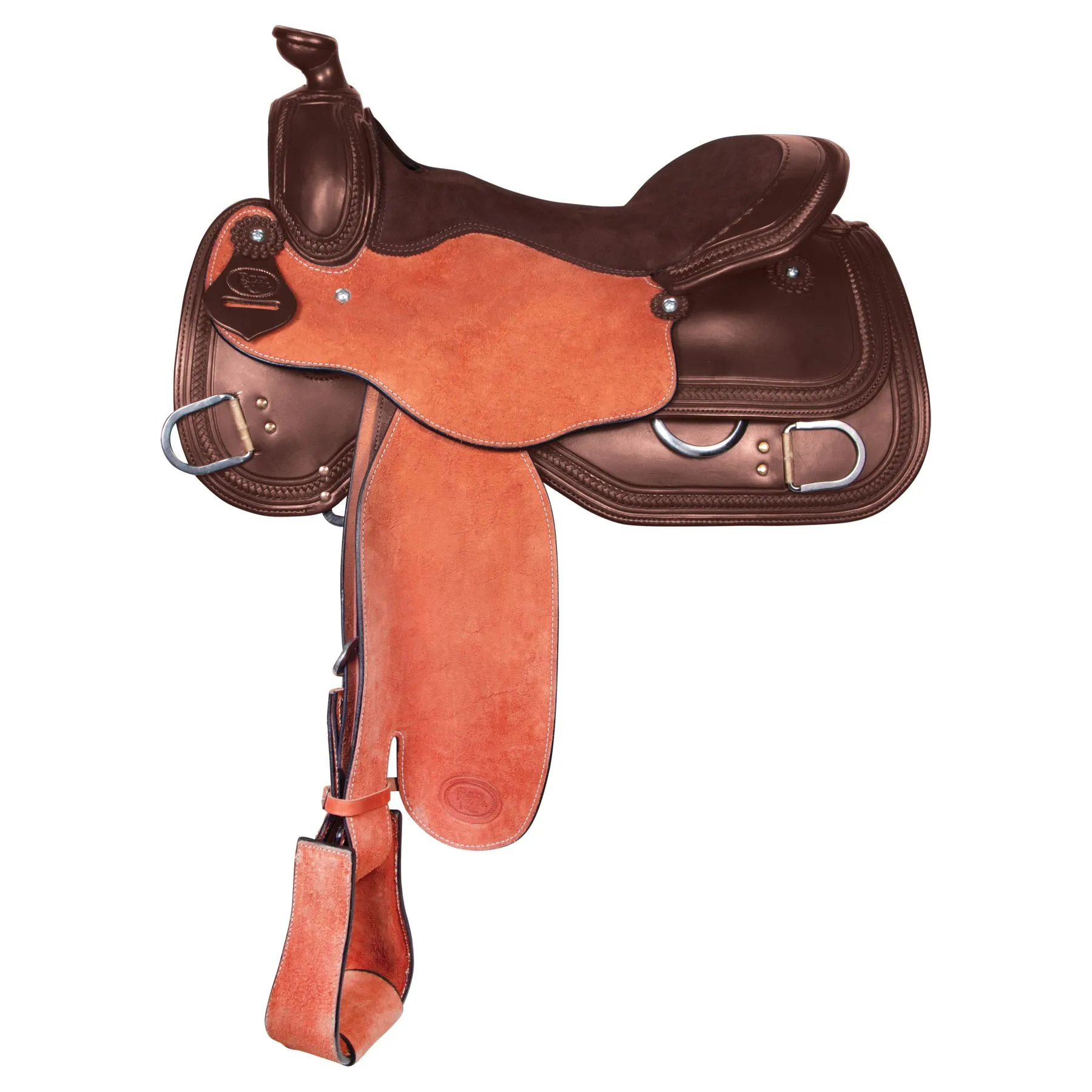 Billy Royal® Two-Tone Roughout Western Saddle 1 Billy Royal® Two-Tone Roughout Western Saddle