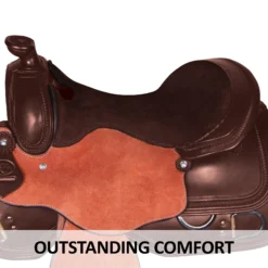 Billy Royal® Two-Tone Roughout Western Saddle 10 Billy Royal® Two-Tone Roughout Western Saddle -Weaver Leather Shop 42738 feature b overlay