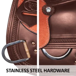 Billy Royal® Two-Tone Roughout Western Saddle 11 Billy Royal® Two-Tone Roughout Western Saddle -Weaver Leather Shop 42738 feature c overlay