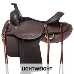 Double S Oiled Leather Trail Saddle -Weaver Leather Shop 43171 feature e overlay