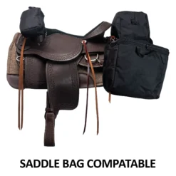 Double S Oiled Leather Trail Saddle -Weaver Leather Shop 43171 feature f overlay