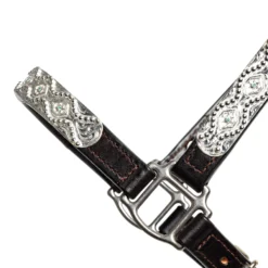 Billy Royal Blue Scallop Fitted Silver Halter For Horses -Weaver Leather Shop 43207 alt a