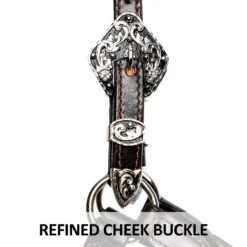 Billy Royal Dark Side Silver Fitted Show Halter For Horses -Weaver Leather Shop 43208 feature b overlay