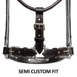 Billy Royal Dark Side Silver Fitted Show Halter For Horses -Weaver Leather Shop 43208 feature c overlay