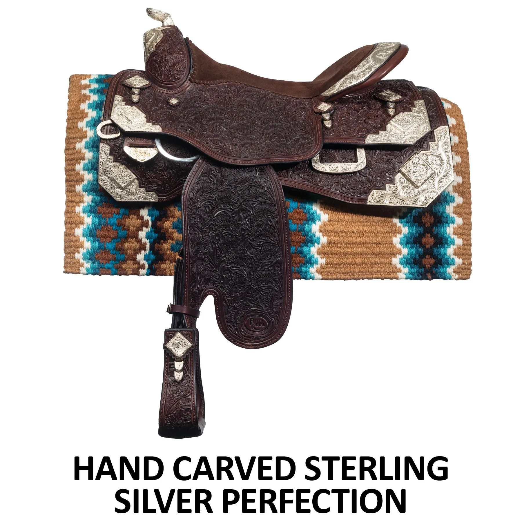 Billy Royal Platinum Tacoma Sterling Silver Show Saddle 2 Billy Royal Platinum Tacoma Sterling Silver Show Saddle - Image 2