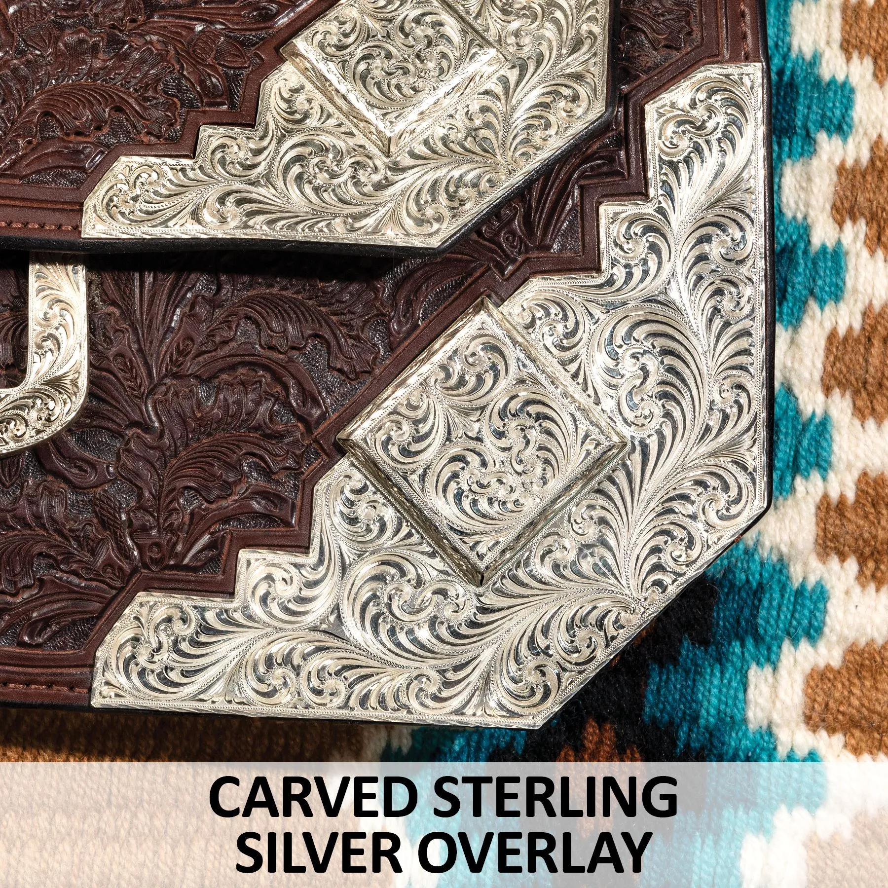 Billy Royal Platinum Tacoma Sterling Silver Show Saddle 3 Billy Royal Platinum Tacoma Sterling Silver Show Saddle - Image 3