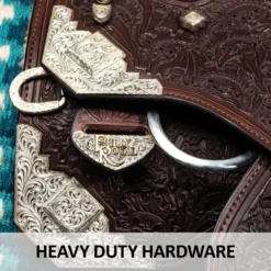 Billy Royal Platinum Tacoma Sterling Silver Show Saddle 14 Billy Royal Platinum Tacoma Sterling Silver Show Saddle -Weaver Leather Shop 43352 feature d overlay