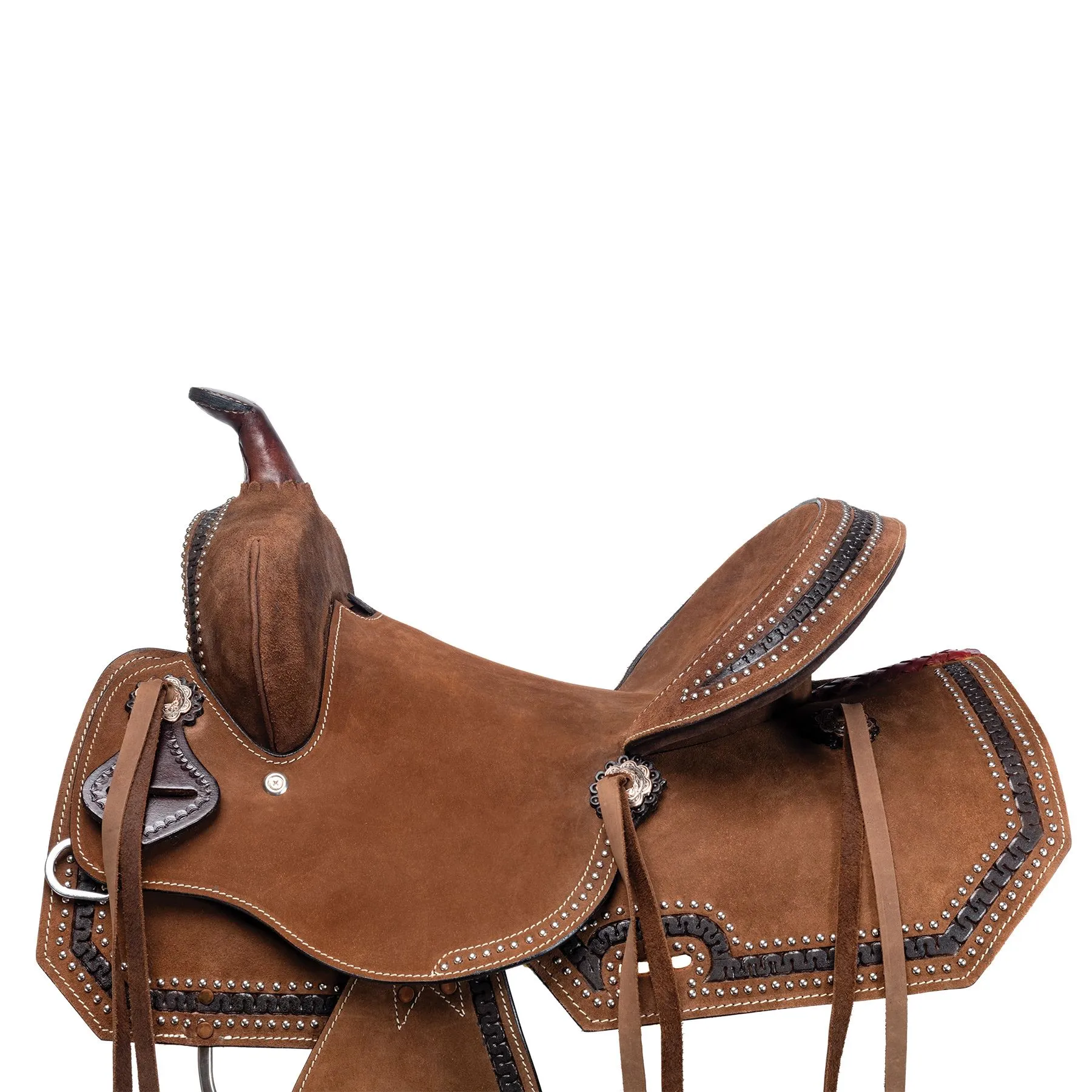 Double S Studded Roughout Barrel Saddle 2 Double S Studded Roughout Barrel Saddle - Image 2