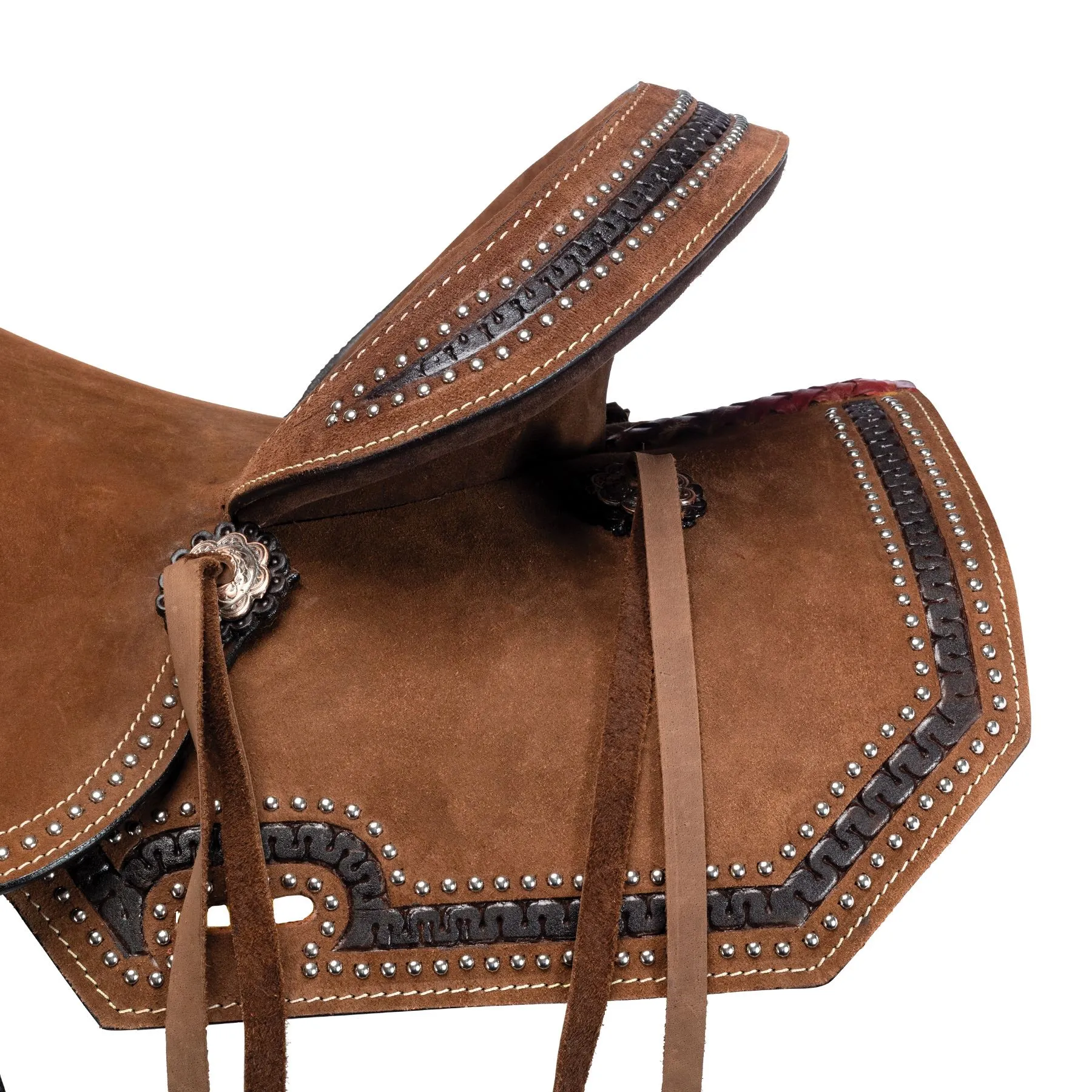 Double S Studded Roughout Barrel Saddle 5 Double S Studded Roughout Barrel Saddle - Image 5