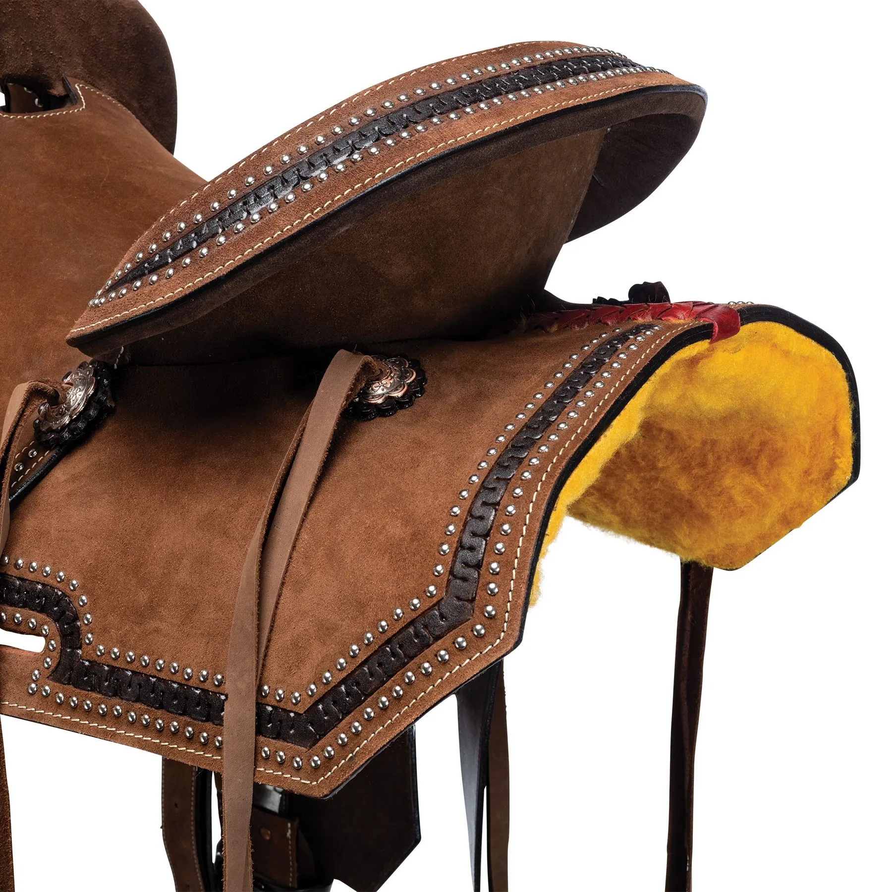 Double S Studded Roughout Barrel Saddle 6 Double S Studded Roughout Barrel Saddle - Image 6