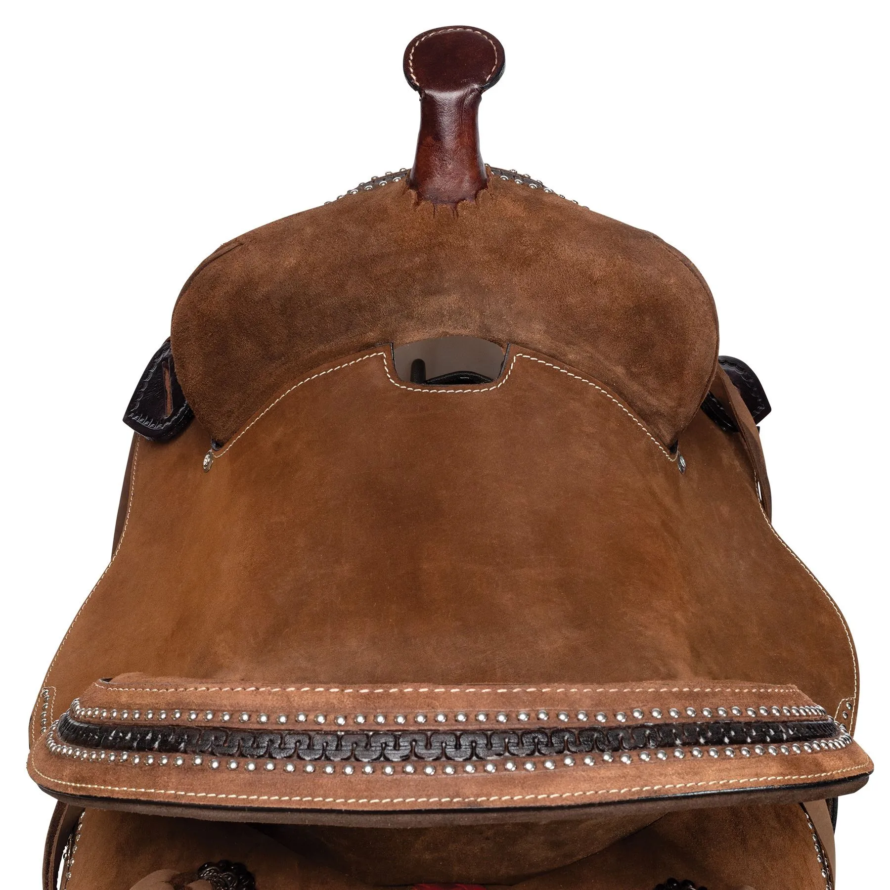 Double S Studded Roughout Barrel Saddle 10 Double S Studded Roughout Barrel Saddle - Image 10