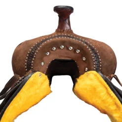 Double S Studded Roughout Barrel Saddle 24 Double S Studded Roughout Barrel Saddle -Weaver Leather Shop 43432 alt k