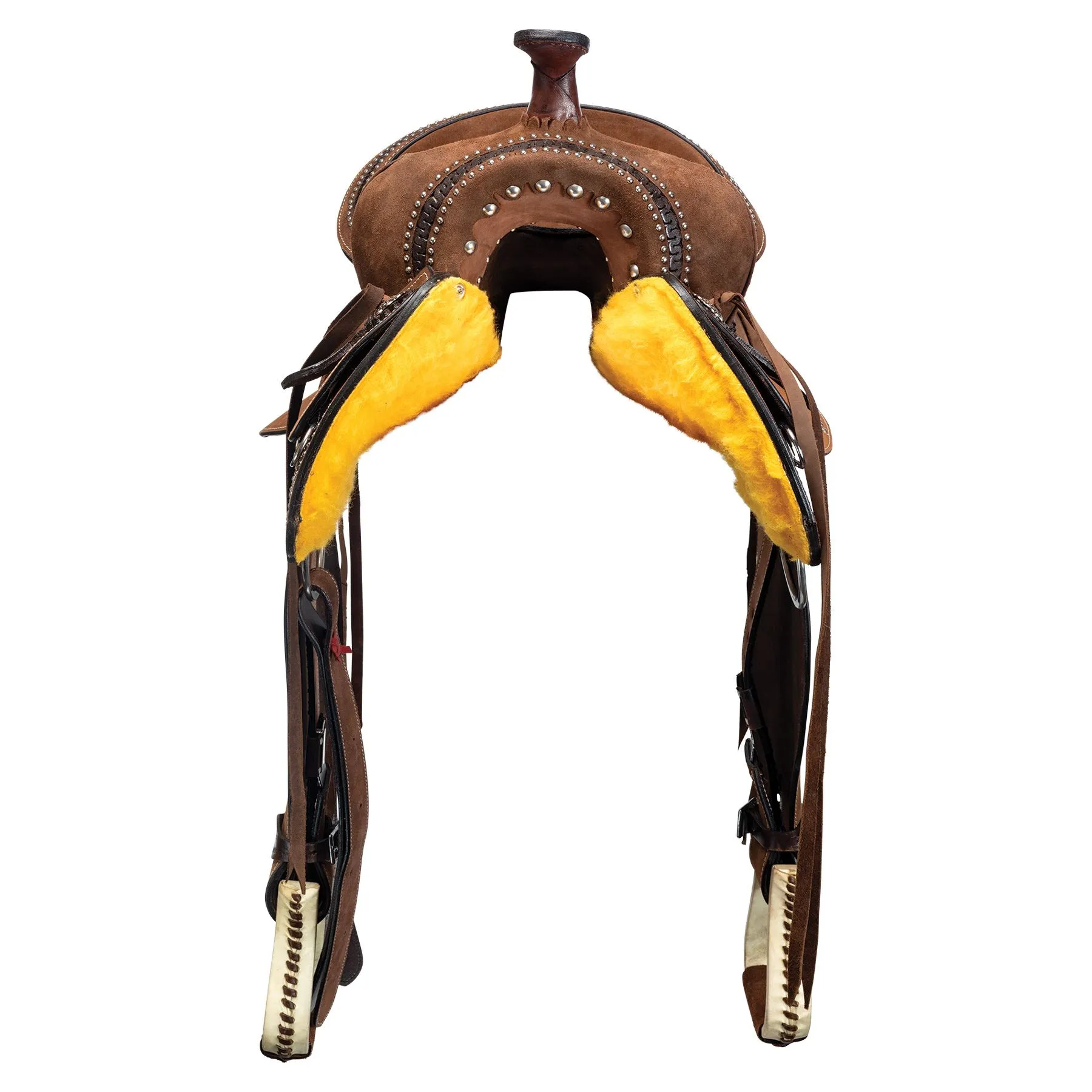 Double S Studded Roughout Barrel Saddle 13 Double S Studded Roughout Barrel Saddle - Image 13