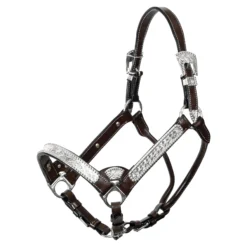 Double S Felicity Show Halter With Lead -Weaver Leather Shop 43832 darkoil