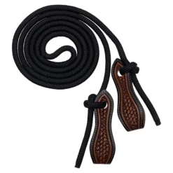 Dura-Tech® One-Piece Rope Rein With Slobber Strap -Weaver Leather Shop 44827 black