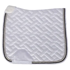 Schneiders Satin Dressage Pad With Bling -Weaver Leather Shop 44838 white