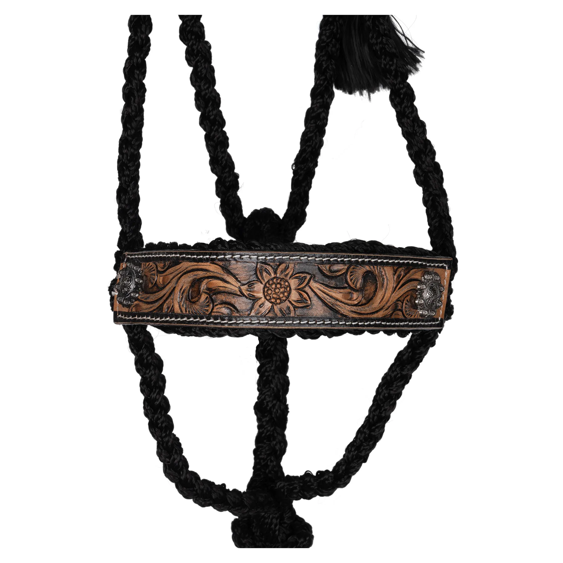 Schneiders® Mule Tape Rope Halter With Tooled Nose 6 Schneiders® Mule Tape Rope Halter With Tooled Nose - Image 6