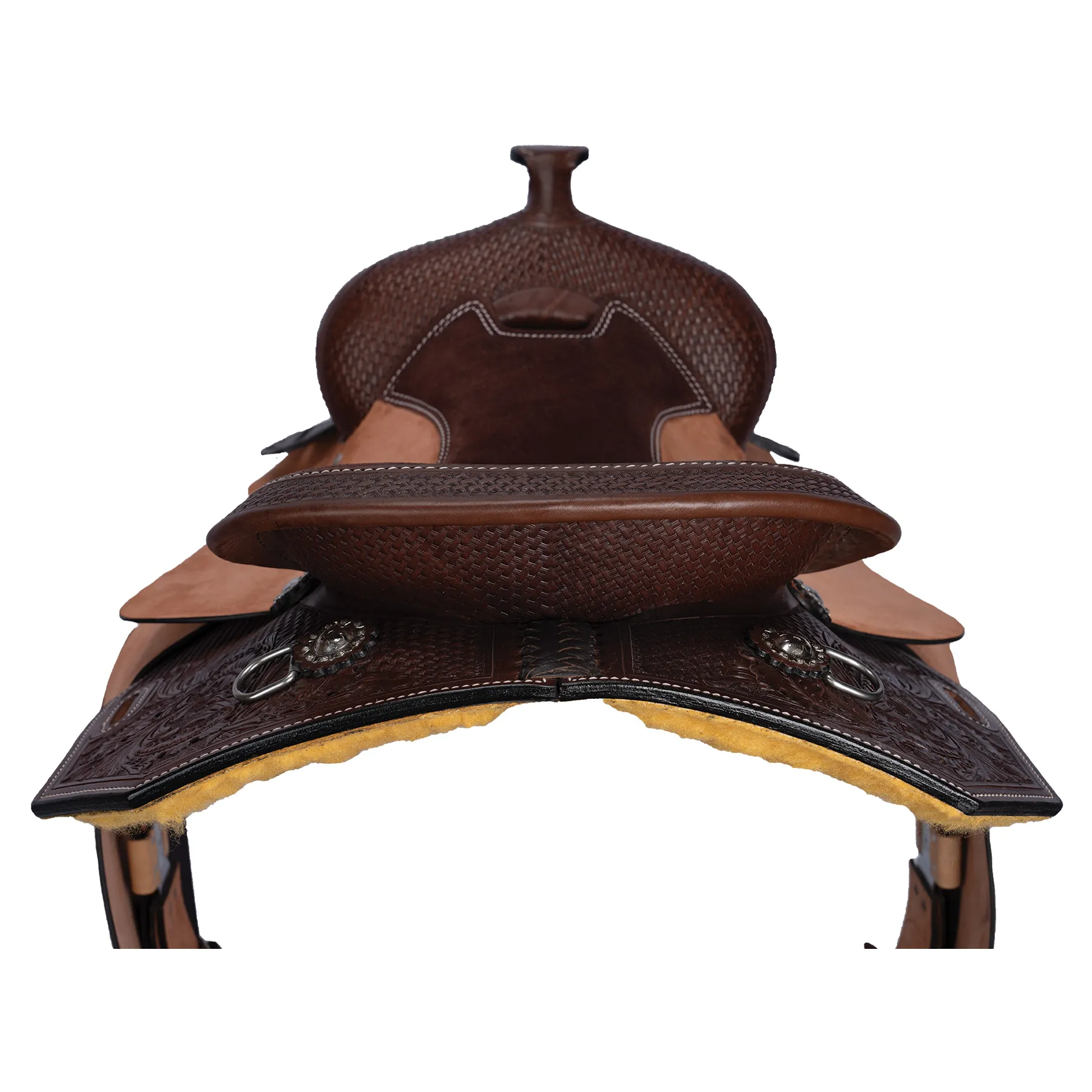 Double S Tooled Skirt Western Saddle 3 Double S Tooled Skirt Western Saddle - Image 3