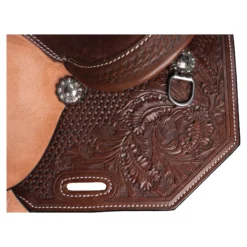Double S Tooled Skirt Western Saddle 8 Double S Tooled Skirt Western Saddle -Weaver Leather Shop 45383 alt c