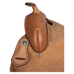 Double S Tooled Roughout Western Saddle 13 Double S Tooled Roughout Western Saddle -Weaver Leather Shop 45384 alt e
