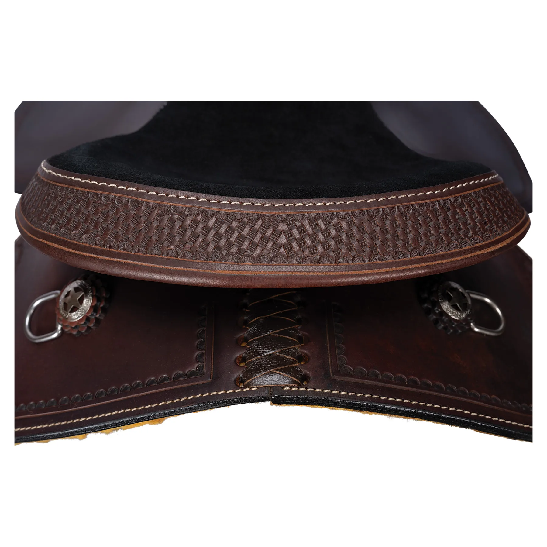Double S Tooled Youth Western Saddle 6 Double S Tooled Youth Western Saddle - Image 6