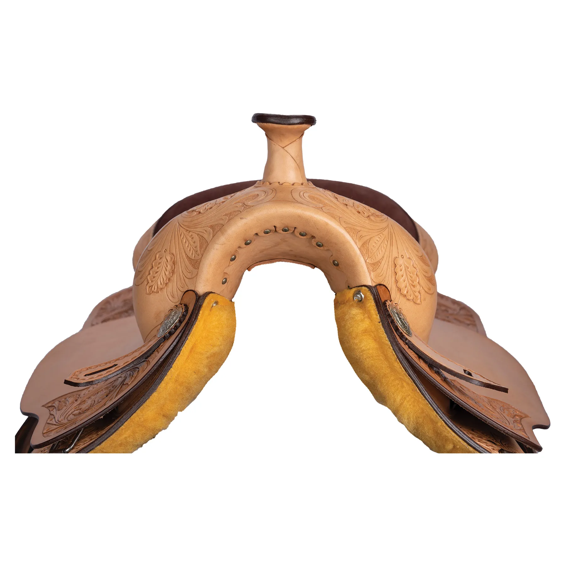 Double S Floral Tooled Western Saddle 2 Double S Floral Tooled Western Saddle - Image 2