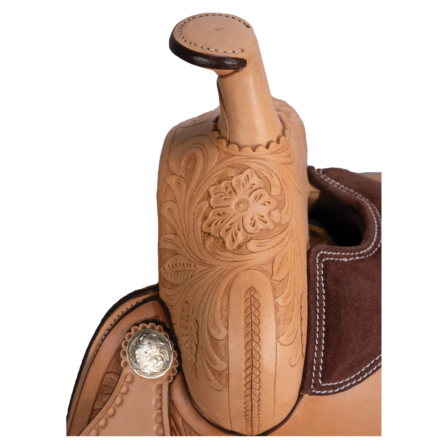 Double S Floral Tooled Western Saddle 5 Double S Floral Tooled Western Saddle - Image 5